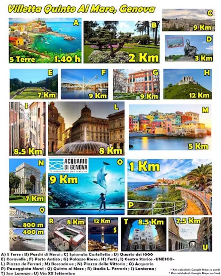 Villetta Quinto Al Mare - 2 Minutes From The Beach 热那亚 外观 照片
